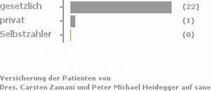 96% gesetzlich versichert,4% privat versichert,0% Selbstzahler 96% gesetzlich versichert,4% privat versichert,0% Selbstzahler