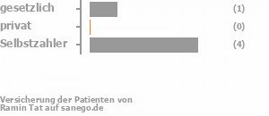 17% gesetzlich versichert,17% privat versichert,67% Selbstzahler Bild