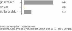 80% gesetzlich versichert,0% privat versichert,20% Selbstzahler Bild