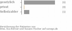 88% gesetzlich versichert,0% privat versichert,13% Selbstzahler Bild