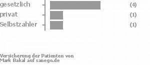 63% gesetzlich versichert,13% privat versichert,13% Selbstzahler Bild