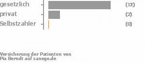 80% gesetzlich versichert,13% privat versichert,0% Selbstzahler Bild