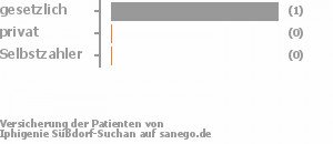 67% gesetzlich versichert,0% privat versichert,0% Selbstzahler Bild