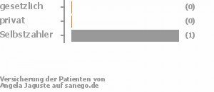 33% gesetzlich versichert,0% privat versichert,67% Selbstzahler Bild