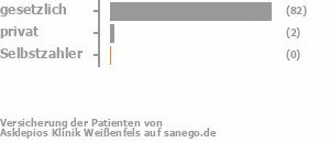 91% gesetzlich versichert,5% privat versichert,5% Selbstzahler Bild