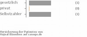 33% gesetzlich versichert,0% privat versichert,67% Selbstzahler Bild