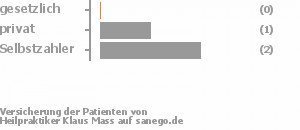 33% gesetzlich versichert,33% privat versichert,33% Selbstzahler Bild