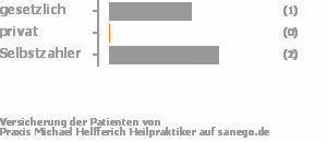 33% gesetzlich versichert,0% privat versichert,67% Selbstzahler Bild