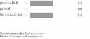 33% gesetzlich versichert,0% privat versichert,67% Selbstzahler Bild