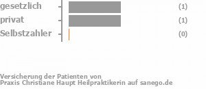 67% gesetzlich versichert,33% privat versichert,0% Selbstzahler Bild