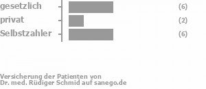 40% gesetzlich versichert,13% privat versichert,47% Selbstzahler Bild