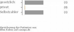 33% gesetzlich versichert,0% privat versichert,33% Selbstzahler Bild