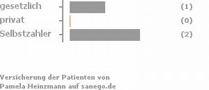33% gesetzlich versichert,0% privat versichert,67% Selbstzahler 33% gesetzlich versichert,0% privat versichert,67% Selbstzahler Bild