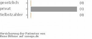 33% gesetzlich versichert,33% privat versichert,0% Selbstzahler Bild