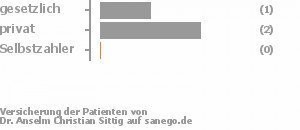 33% gesetzlich versichert,67% privat versichert,0% Selbstzahler 33% gesetzlich versichert,67% privat versichert,0% Selbstzahler Bild