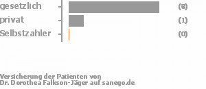 88% gesetzlich versichert,13% privat versichert,0% Selbstzahler Bild